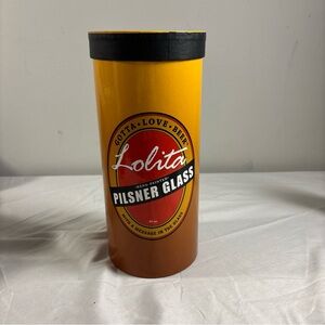 Lolita Vibrant Yellow and Black Pilsner Glass ( Beach Bum)